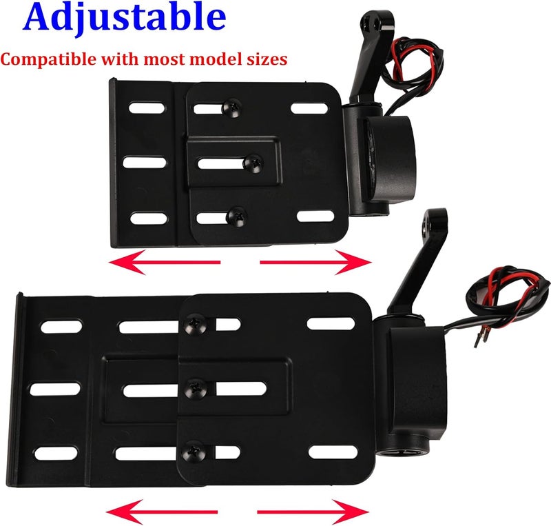 MOCODUO Motorcycle Rear Side License Plate Bracket Holder with LED Light for Harley Sportster XL883, XL1200, Dyna Low Rider FXDLS, Street Bob FXDB 2004-2020 Chrome - Image 2